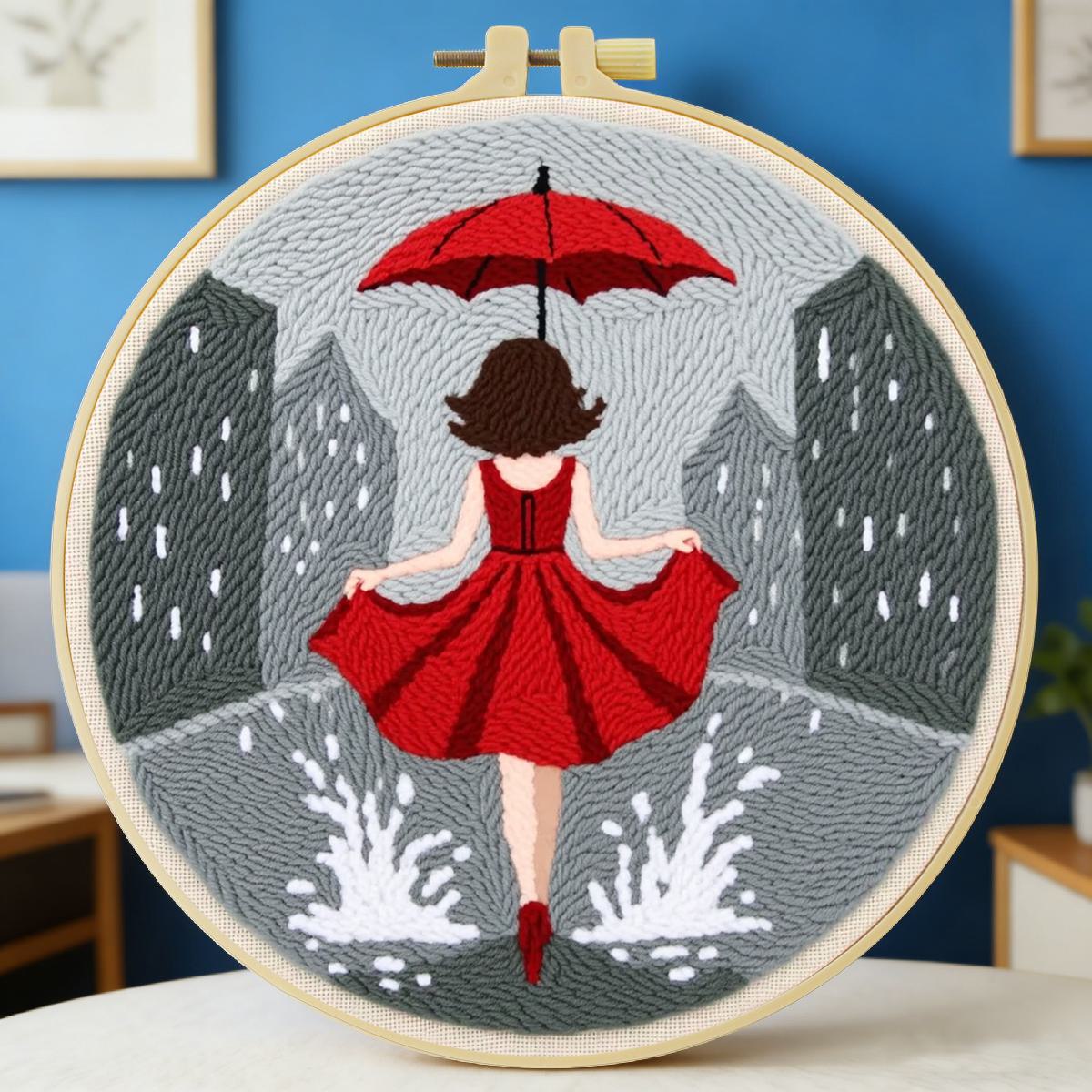 Is Sewing Textile Art - 20X20CM/7.87inch Vrouwelijke Punch Naald Borduurset Kit