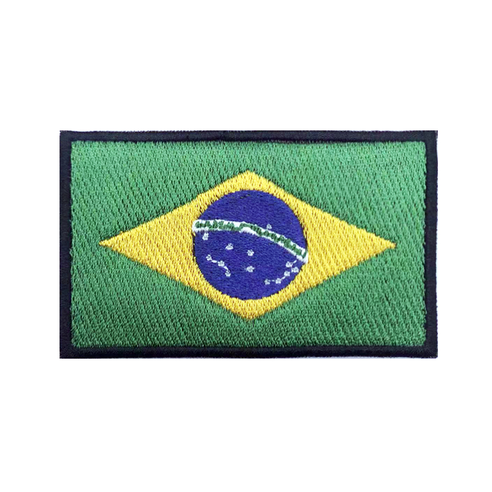Velcro Sew On - Braziliaanse vlag Brazilië Patches Armband Geborduurde