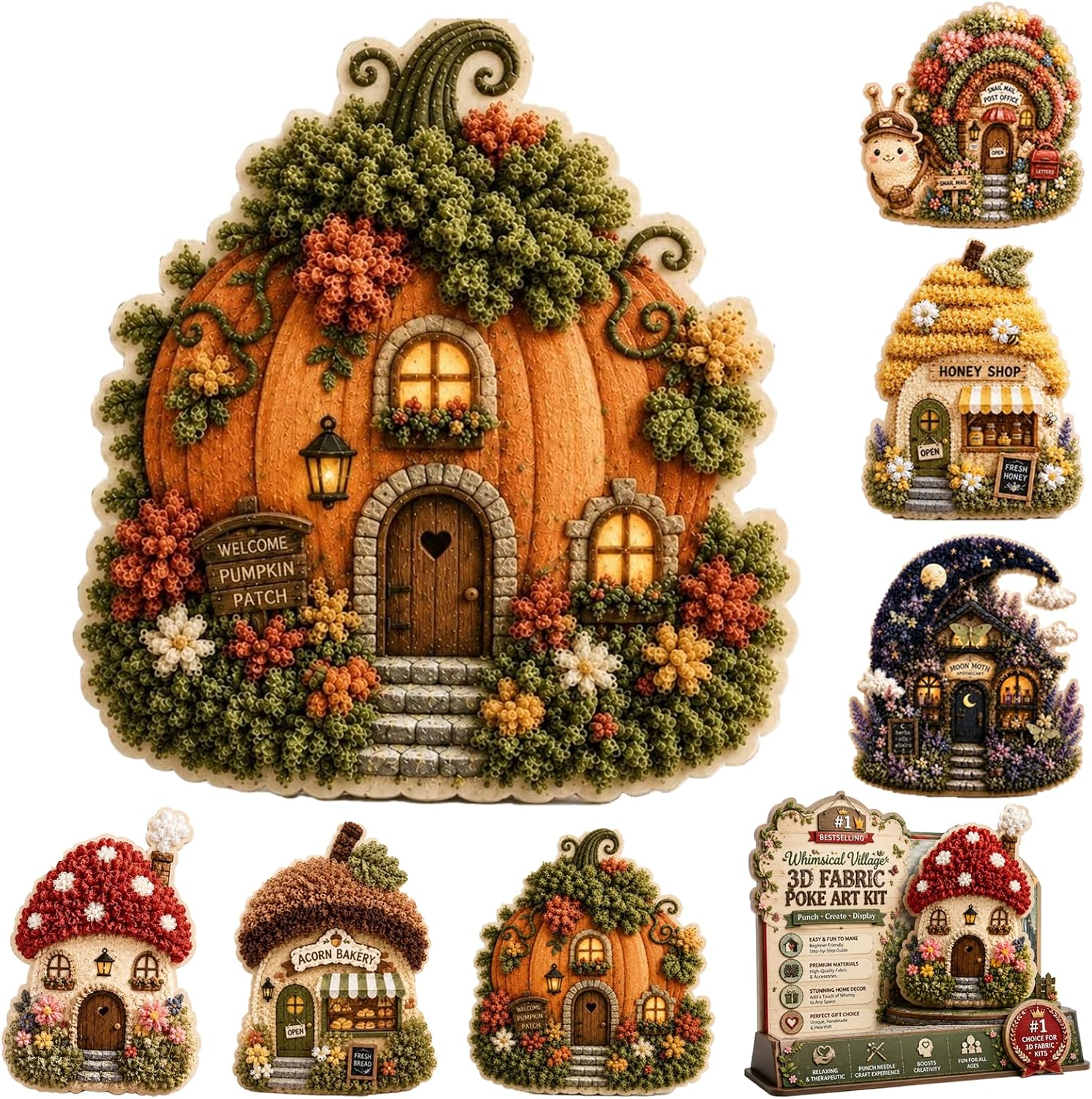 Is Sewing Textile Art - DIY 3D Stoffen Poke Art Kit: