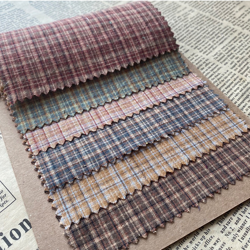 Vintage Sewing Textile - Katoenen Plaid Stof 100x145cm Vintage Tartan