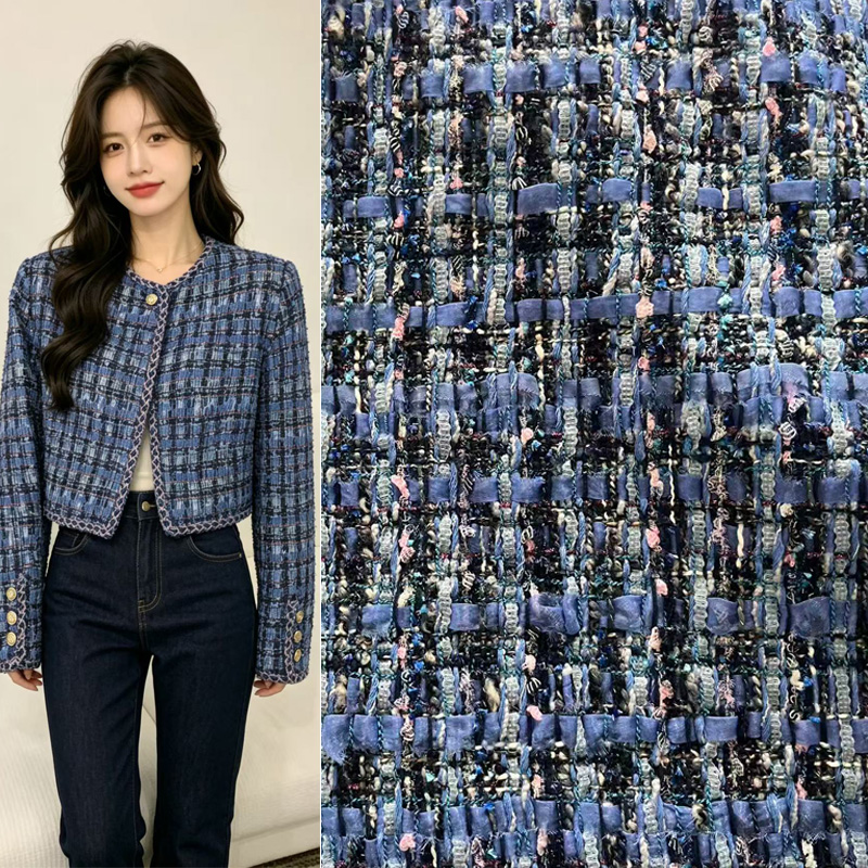Blauw garengeverfd zwaar indus - Sewing Tweed recensie en prijs