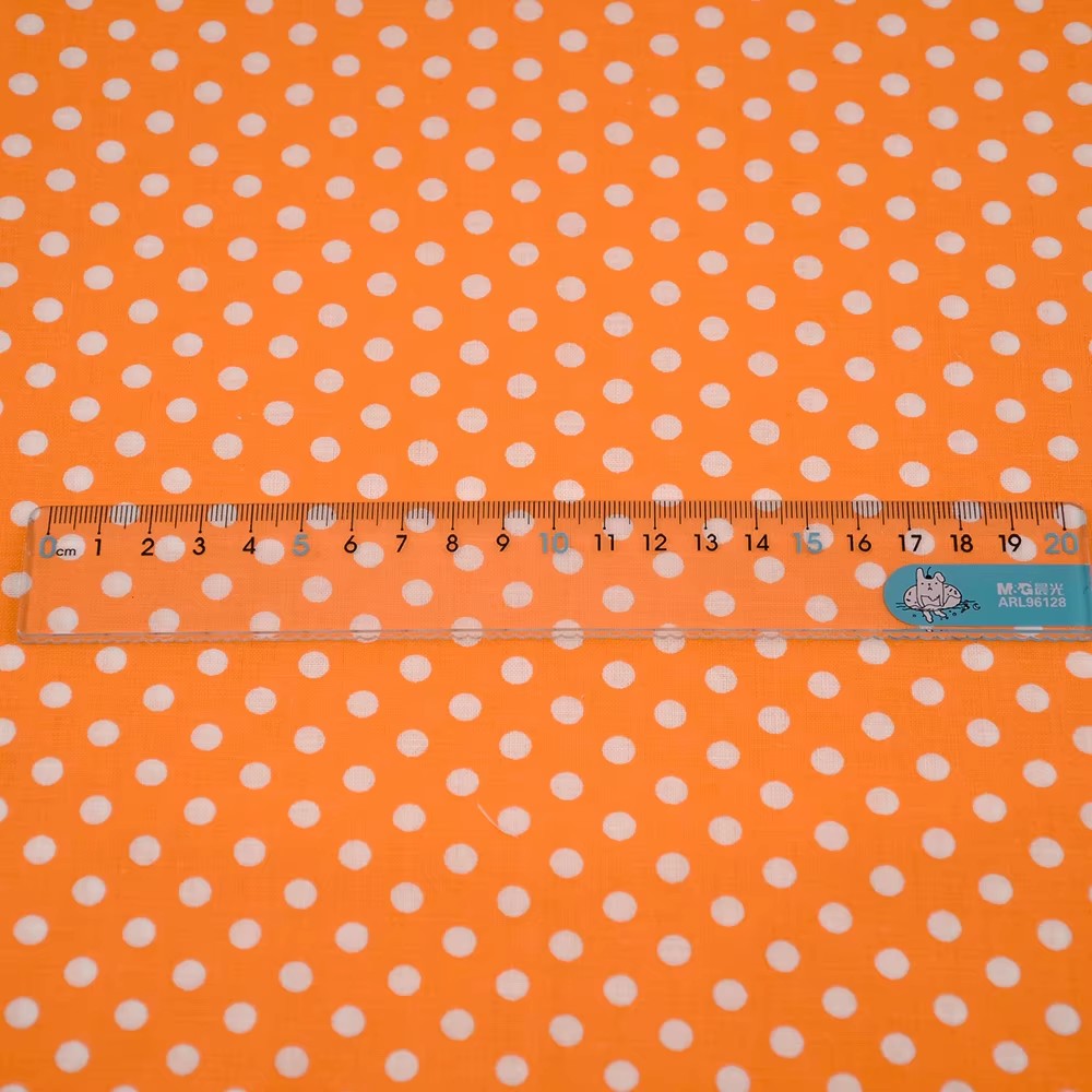 50X150Cm Wit Oranje Polka Dot  - Sewing In Textile recensie en prijs