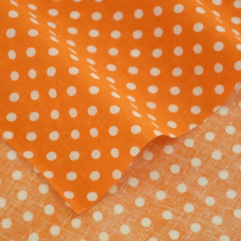 50X150Cm Wit Oranje Polka Dot  - Sewing In Textile recensie en prijs