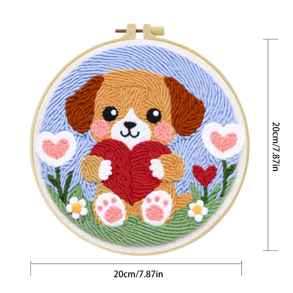 20X20CM/7.87inch Hond Punch Na - Is Sewing Textile Art recensie en prijs