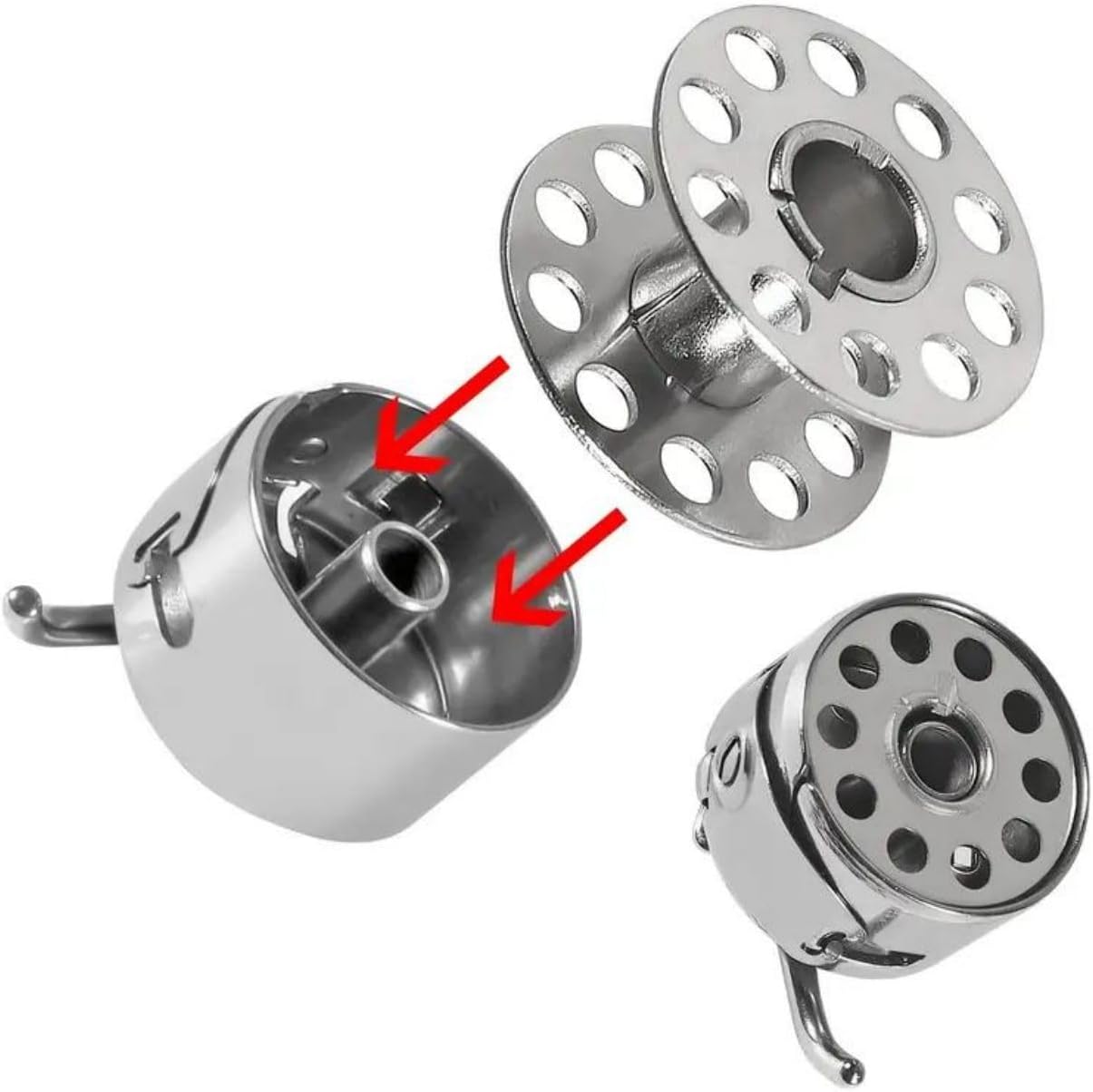 2 spoelhuisjes en 8 metalen sp - Sewing Machine Yarn recensie en prijs
