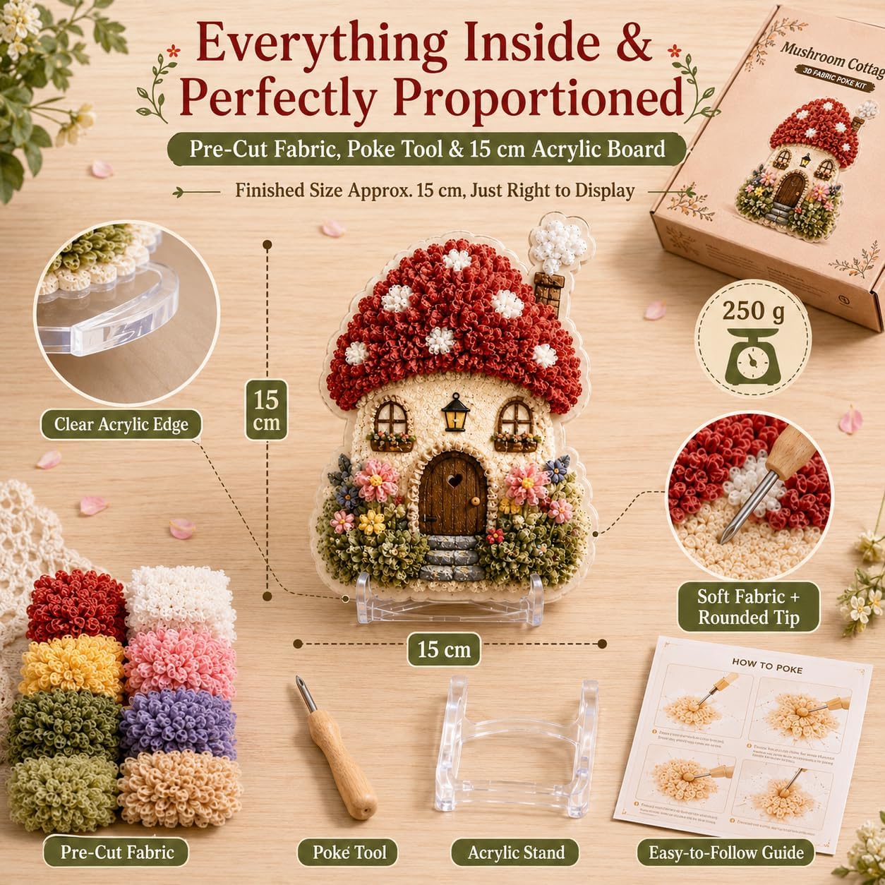DIY 3D Stoffen Poke Art Kit: S - Is Sewing Textile Art recensie en prijs