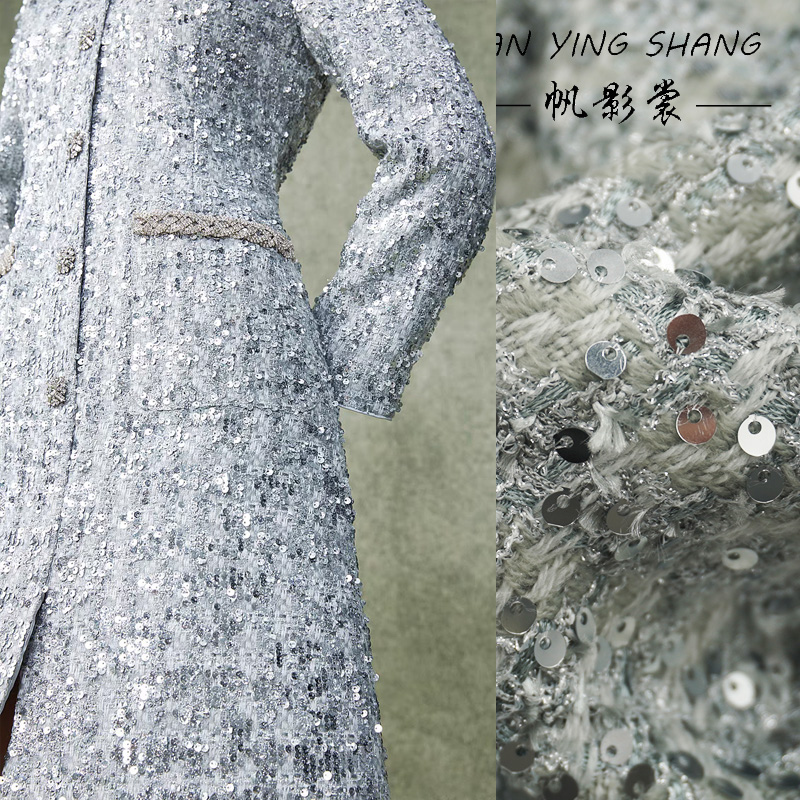 Zilvergrijze glitterpailletten - Sewing Tweed recensie en prijs