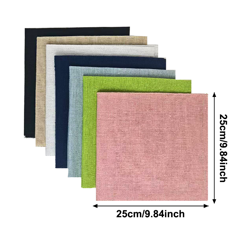 7-delige set van 25*25cm linne - Is Sewing Textile Art recensie en prijs