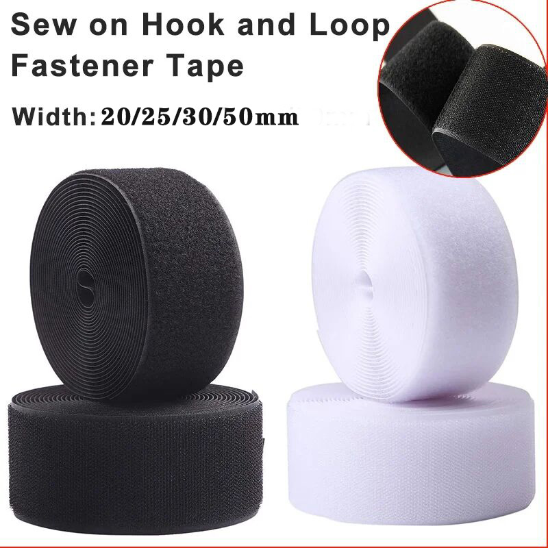 20-50mm Zwart Wit Klittenband  - Velcro Sew On recensie en prijs