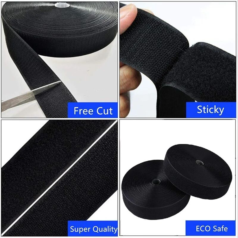 20-50mm Zwart Wit Klittenband  - Velcro Sew On recensie en prijs