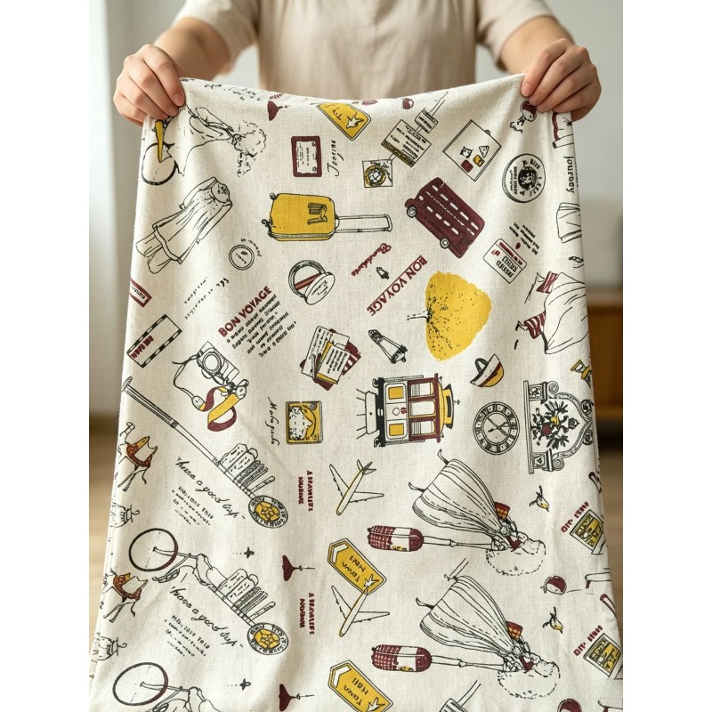 Gemengde stof met meisjesprint - Sewing In Textile recensie en prijs