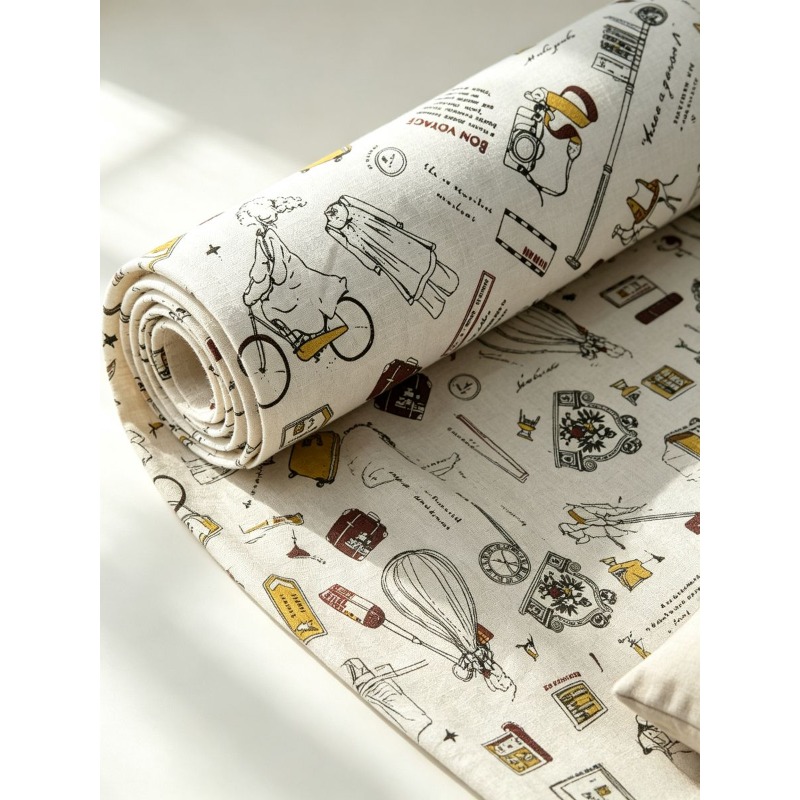 Gemengde stof met meisjesprint - Sewing In Textile recensie en prijs